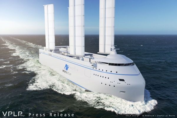 Cargo pour la fusée Ariane avec des ailes Oceanwings